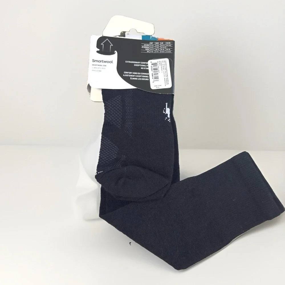 NWT Smartwool Ski Ultra Light Cushion Socks Merino Wool Unisex Size Large Black
